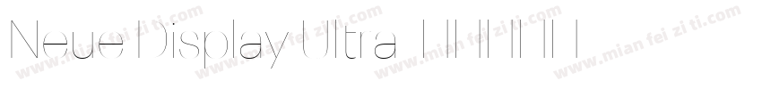 Neue Display Ultra字体转换